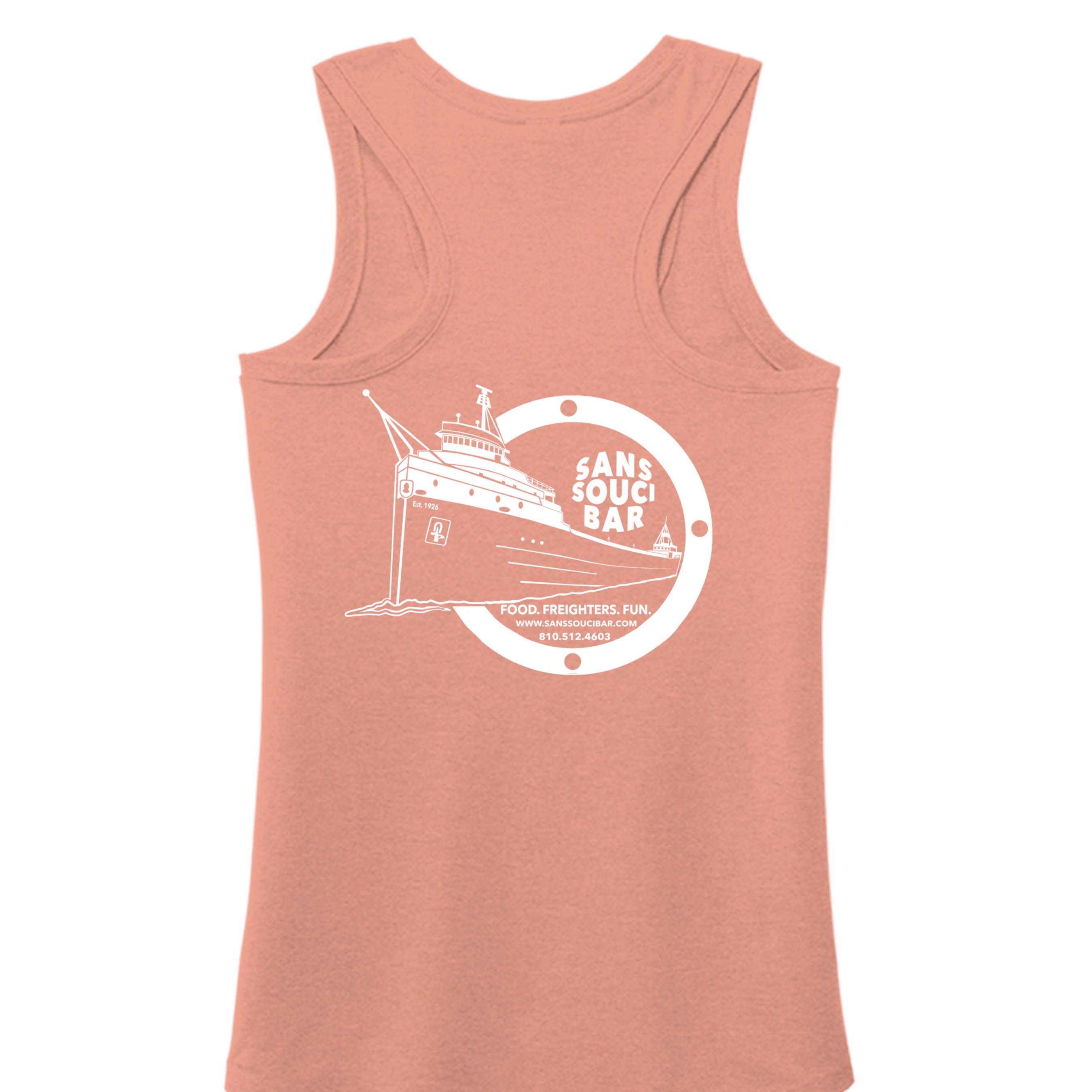 Heathered Dusty Peach - DM138L - BACK